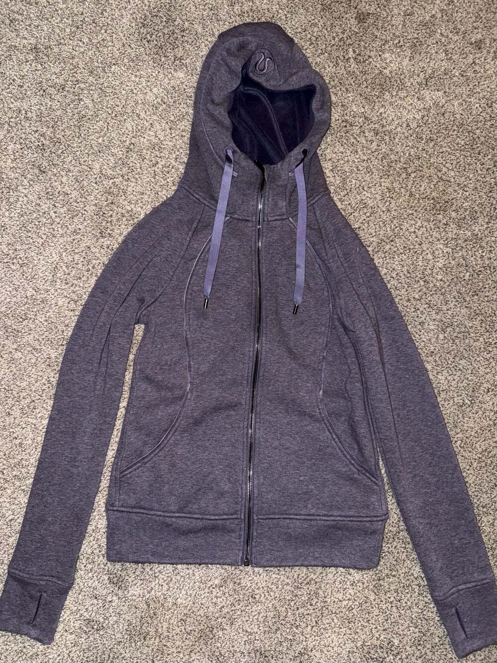 Lululemon Scuba Hoodie Size 4 Purple Heathered Full Zip